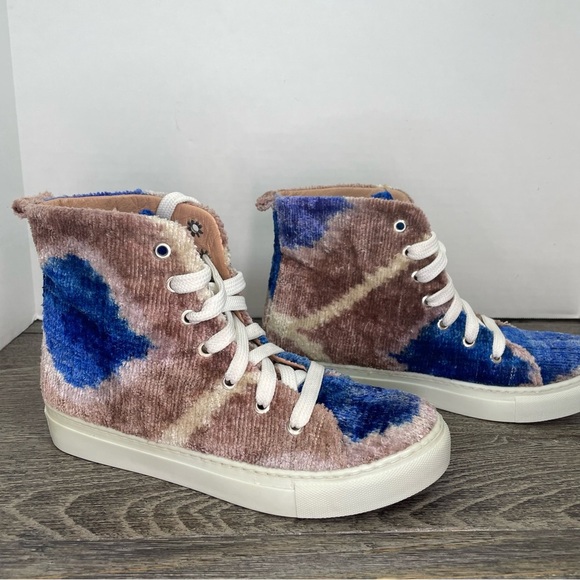 Elysian Ankara Silk Velvet Hi-top sneakers. EUR 38. Women’s 7.5. NWT. See pic - Picture 5 of 15